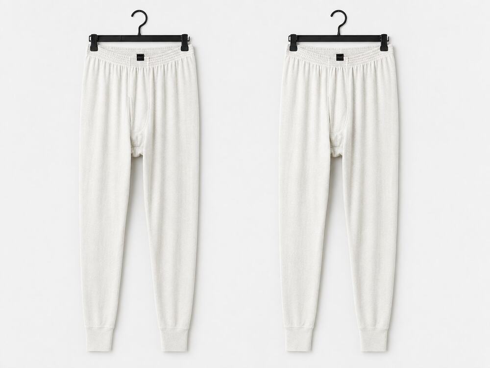Lands End Mens Thermal Long Johns Base Layer Pants Lot 2 Warm Layering White M